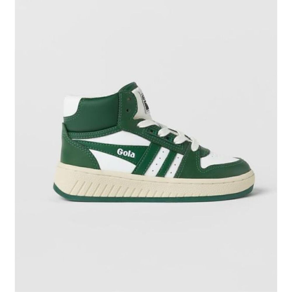 Zara x Gola green‎ leather high tops 12.5 toddler